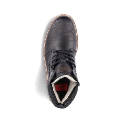 Rieker Herren Schnürstiefel asphaltschwarz