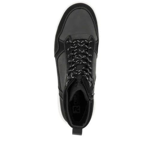 Rieker Herren Schnürstiefel carbonschwarz-grau
