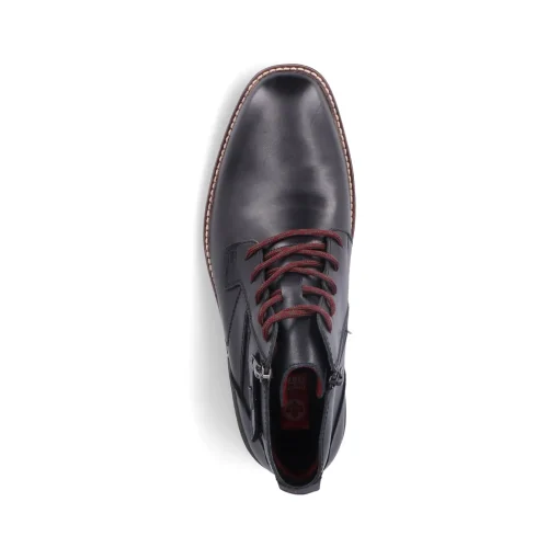 Rieker Herren Schnürstiefel glanzschwarz