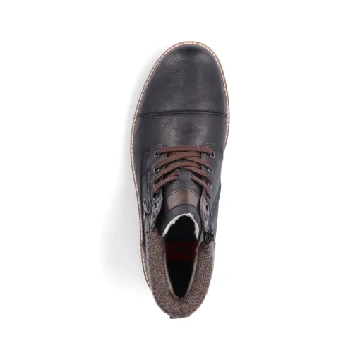 Rieker Herren Schnürstiefel nachtschwarz