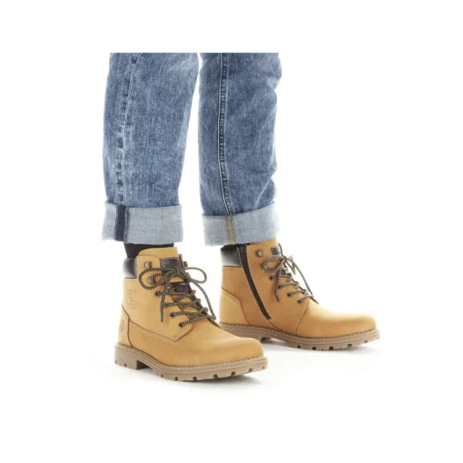 Rieker Herren Schnürstiefel goldgelb