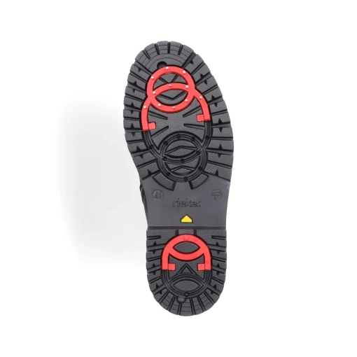 Rieker Herren Schnürstiefel mitternachtsschwarz