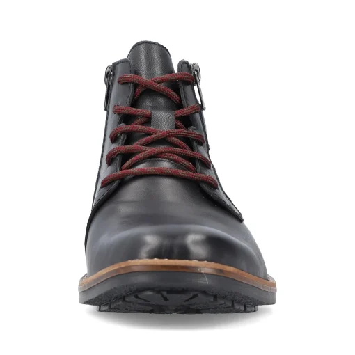 Rieker Herren Schnürstiefel glanzschwarz
