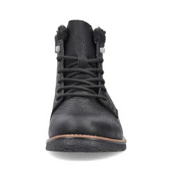 Rieker Herren Schnürstiefel graphitschwarz
