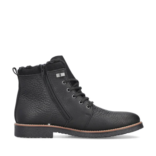 Rieker Herren Schnürstiefel graphitschwarz