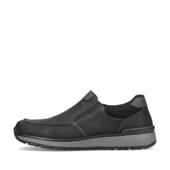Rieker Herren Slipper asphaltschwarz