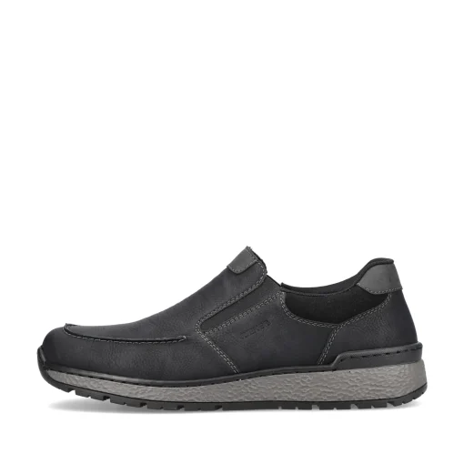 Rieker Herren Slipper asphaltschwarz