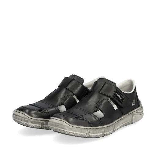 Rieker Herren Slipper asphaltgrau