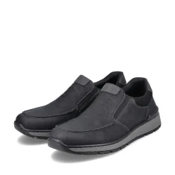 Rieker Herren Slipper asphaltschwarz