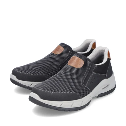 Rieker Herren Slipper asphaltgrau