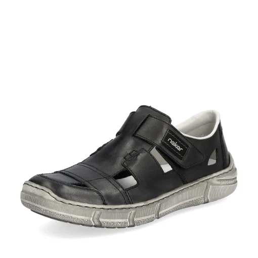 Rieker Herren Slipper asphaltgrau