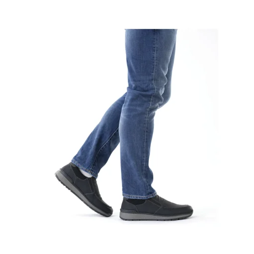 Rieker Herren Slipper asphaltschwarz