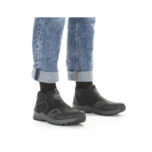 Rieker Herren Slipper asphaltschwarz