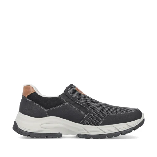 Rieker Herren Slipper asphaltgrau