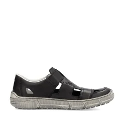 Rieker Herren Slipper asphaltgrau