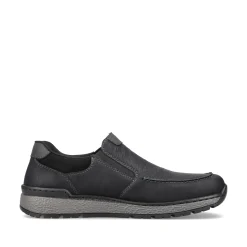 Rieker Herren Slipper asphaltschwarz