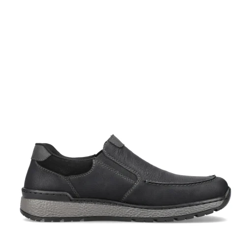 Rieker Herren Slipper asphaltschwarz