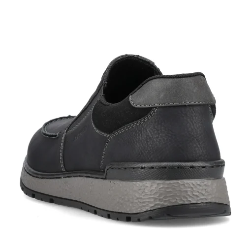 Rieker Herren Slipper asphaltschwarz