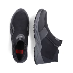 Rieker Herren Slipper asphaltschwarz