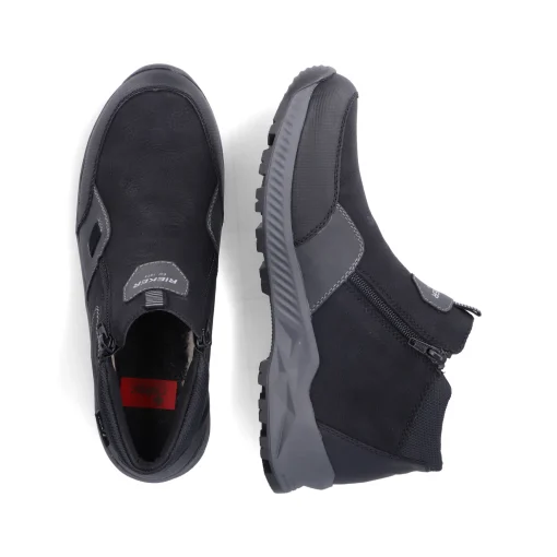 Rieker Herren Slipper asphaltschwarz