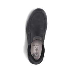 Rieker Herren Slipper asphaltschwarz
