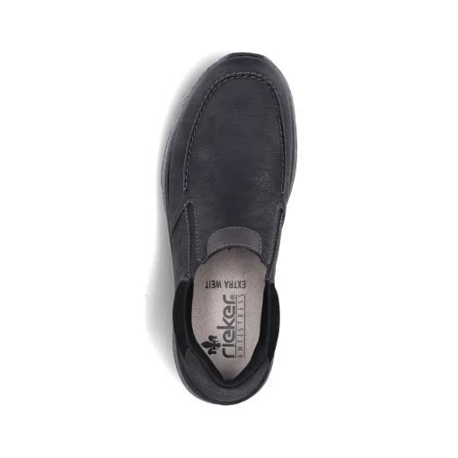 Rieker Herren Slipper asphaltschwarz