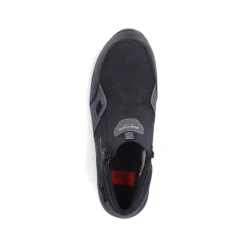Rieker Herren Slipper asphaltschwarz