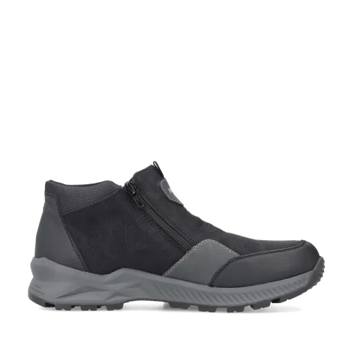 Rieker Herren Slipper asphaltschwarz