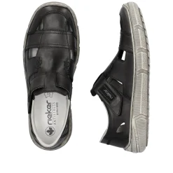 Rieker Herren Slipper asphaltgrau