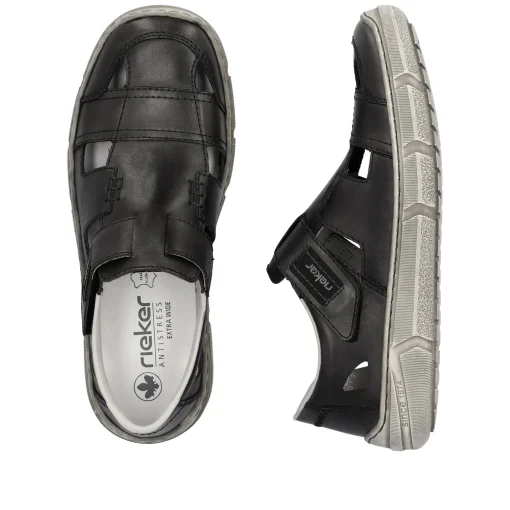Rieker Herren Slipper asphaltgrau