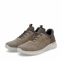 Rieker Herren Slipper braun-beige