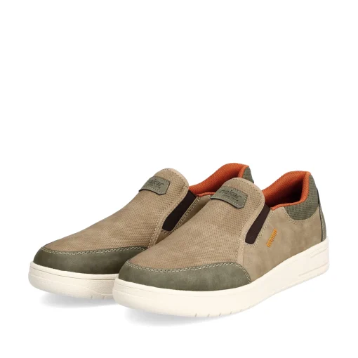 Rieker Herren Slipper braun-beige