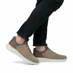Rieker Herren Slipper braun-beige