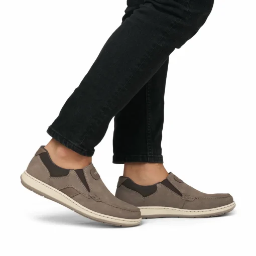 Rieker Herren Slipper braun-beige