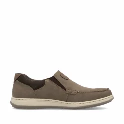 Rieker Herren Slipper braun-beige