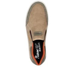 Rieker Herren Slipper braun-beige