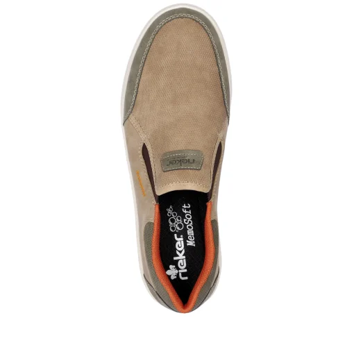 Rieker Herren Slipper braun-beige