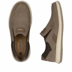 Rieker Herren Slipper braun-beige