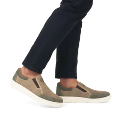 Rieker Herren Slipper braun-beige