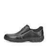Rieker Herren Slipper glanzschwarz