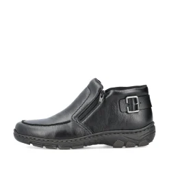 Rieker Herren Slipper glanzschwarz