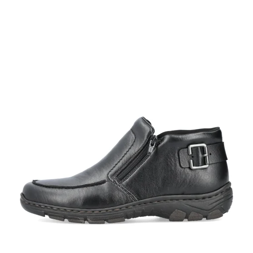 Rieker Herren Slipper glanzschwarz