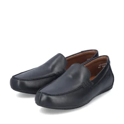 Rieker Herren Slipper glanzschwarz