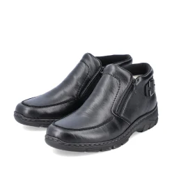 Rieker Herren Slipper glanzschwarz