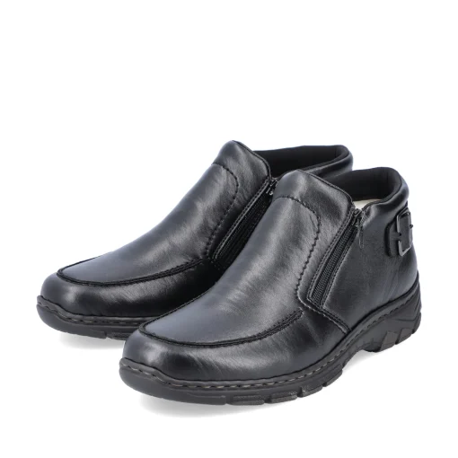 Rieker Herren Slipper glanzschwarz
