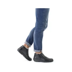 Rieker Herren Slipper glanzschwarz