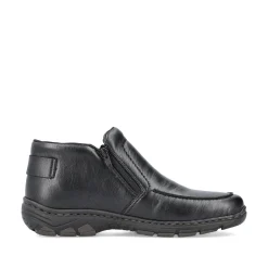 Rieker Herren Slipper glanzschwarz