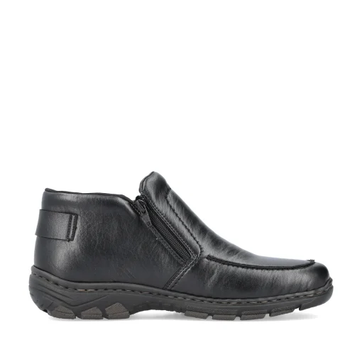Rieker Herren Slipper glanzschwarz