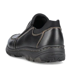 Rieker Herren Slipper glanzschwarz