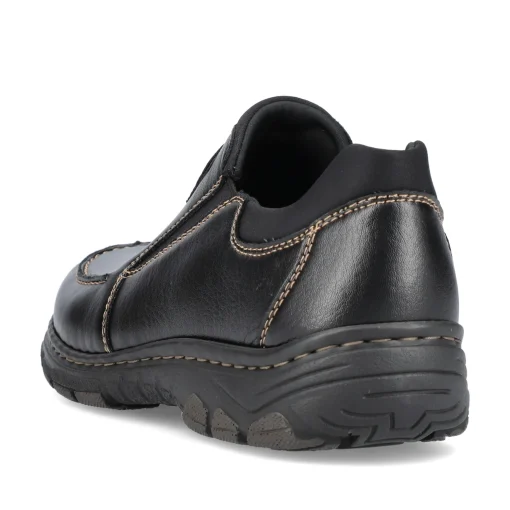 Rieker Herren Slipper glanzschwarz